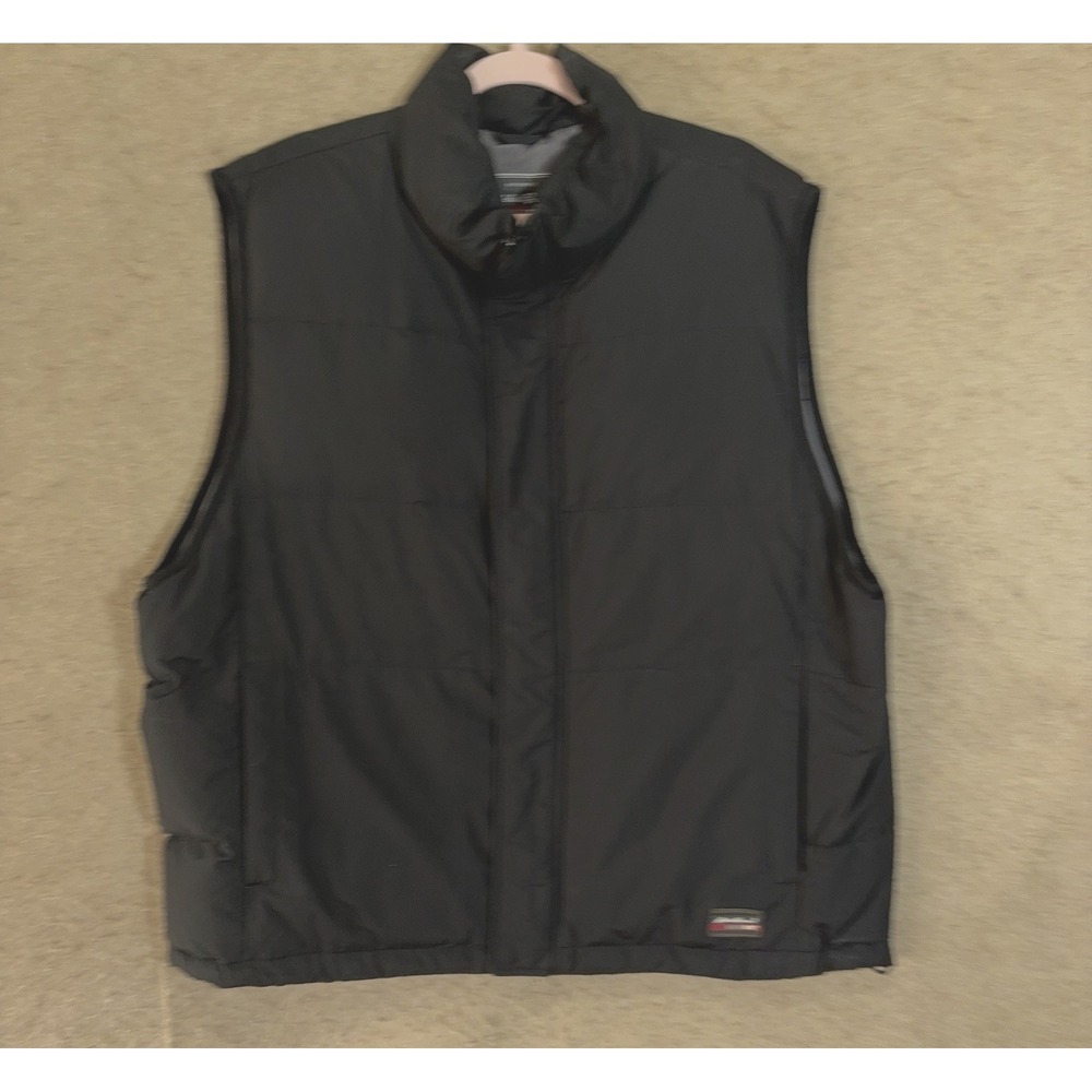 Eddie Bauer Goose Down Puffer Vest Mens XL Black Weather Edge Weatherproof